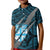 Polynesian Fiji Kid Polo Shirt with Coat Of Arms Claws Style - Blue LT6 - Wonder Print Shop