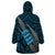 Polynesian Fiji Wearable Blanket Hoodie with Coat Of Arms Claws Style - Blue LT6 - Wonder Print Shop