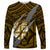 Polynesian Fiji Long Sleeve Shirt with Coat Of Arms Claws Style - Gold LT6 - Wonder Print Shop