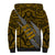 Polynesian Fiji Sherpa Hoodie with Coat Of Arms Claws Style - Gold LT6 - Wonder Print Shop