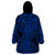 New Zealand Wearable Blanket Hoodie Maori Pattern Blue LT6 - Wonder Print Shop