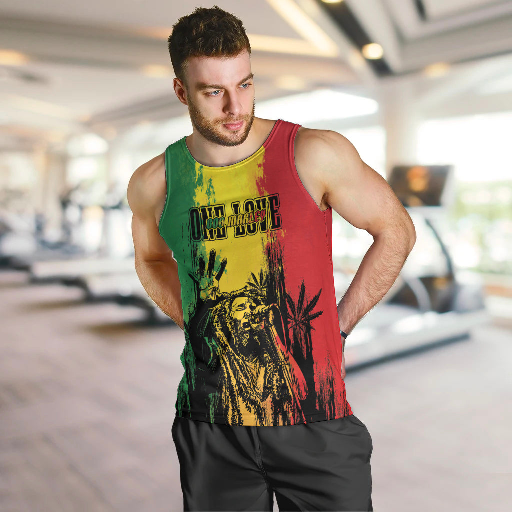 Legend Bob Personalized Men Tank Top Reggae Grunge - Wonder Print Shop