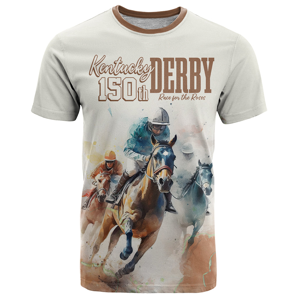 Personalised Kentucky Horse Racing T Shirt 150th Anniversary