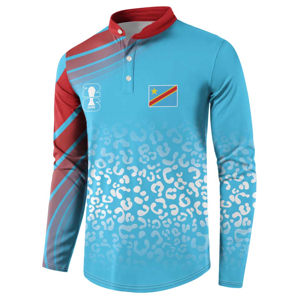 DR Congo WC2026 Custom Guernsey Leopard Inspired Button Sweatshirt