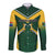 South Africa Rugby 2023 Long Sleeve Button Shirt Bokke Champions - Wonder Print Shop