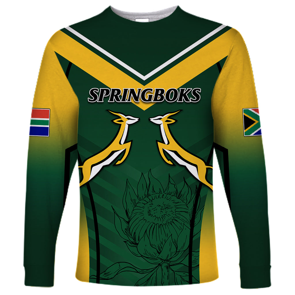 South Africa Rugby 2023 Long Sleeve Shirt Bokke Champions - Wonder Print Shop