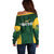 South Africa Rugby 2023 Off Shoulder Sweater Bokke Champions - Wonder Print Shop