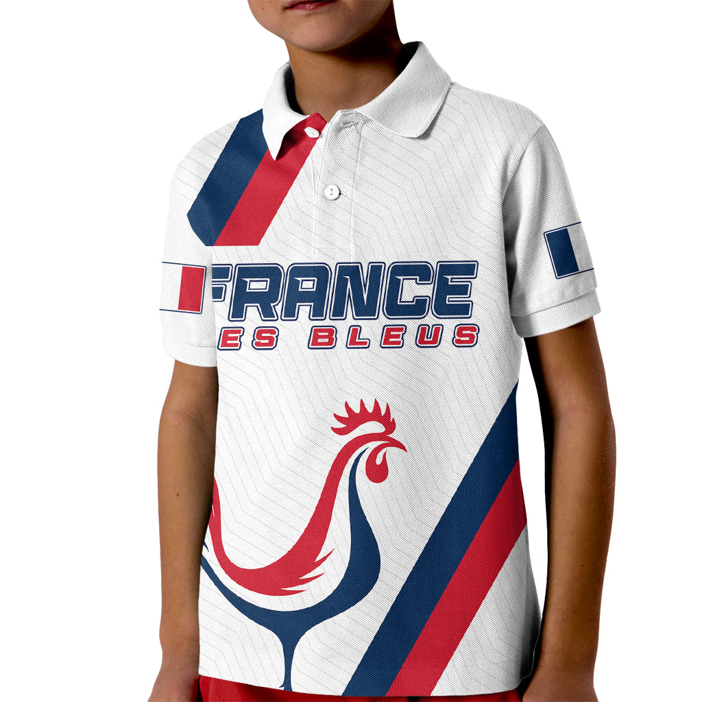 France Rugby 2023 Kid Polo Shirt Les Blues Roosters - Wonder Print Shop