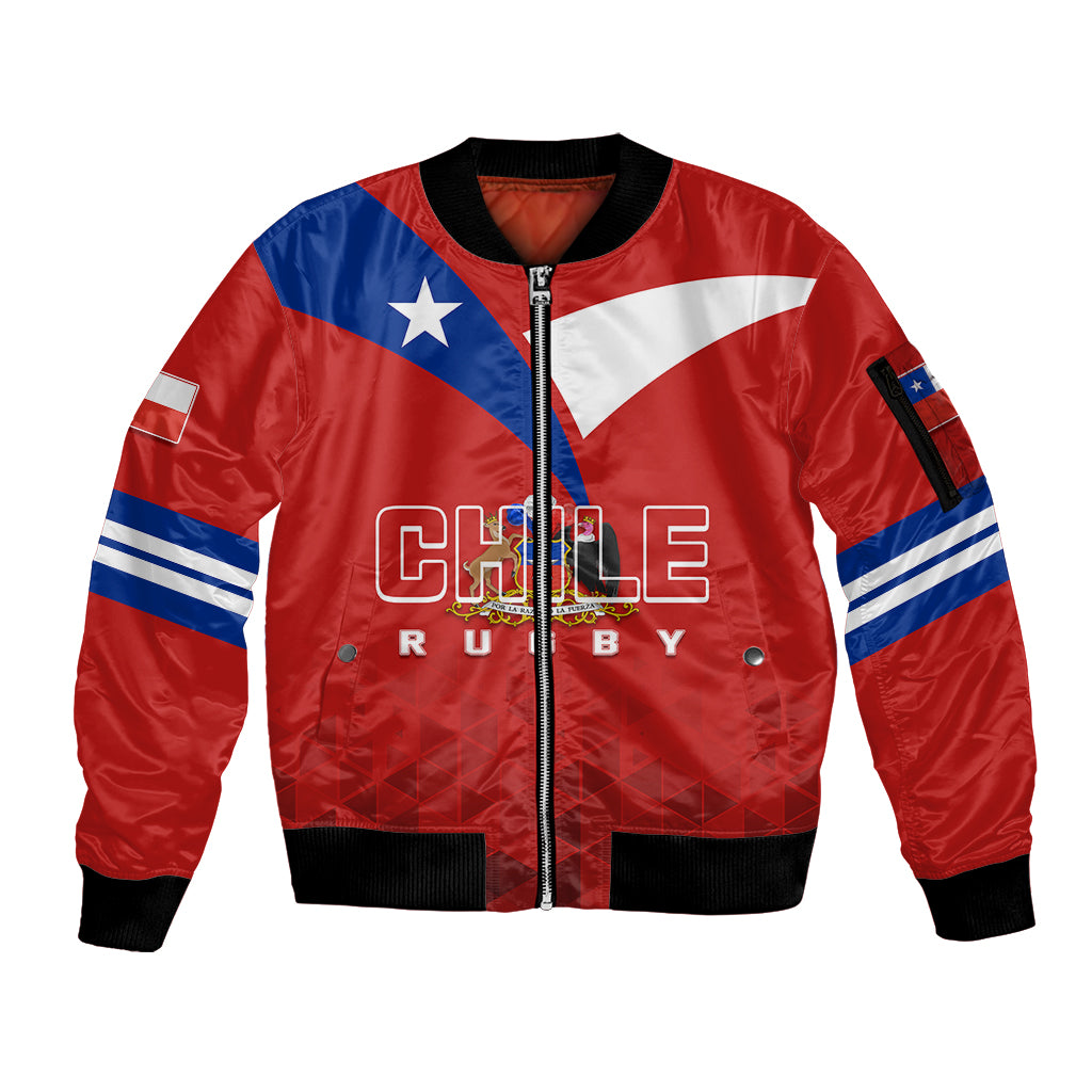 Chile Rugby 2023 Sleeve Zip Bomber Jacket Rising Star New History - Wonder Print Shop