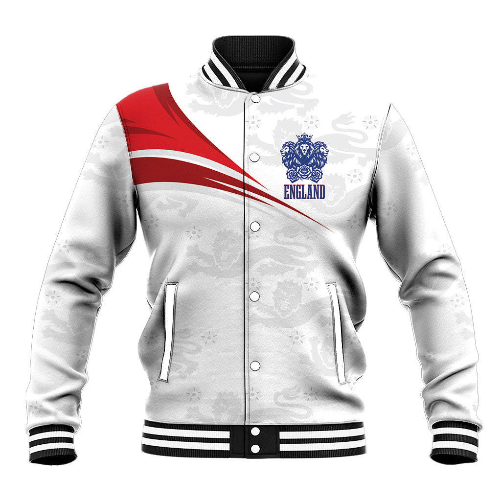 England Football WC2026 Custom Baseball Jacket Three Lions - Happy And Glorious