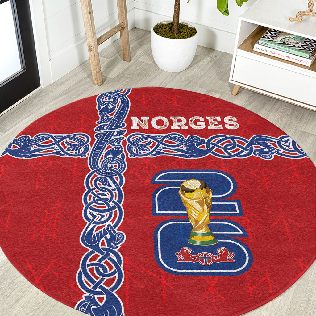 Norway Football WC2026 Round Carpet Norges Landslaget Vikings