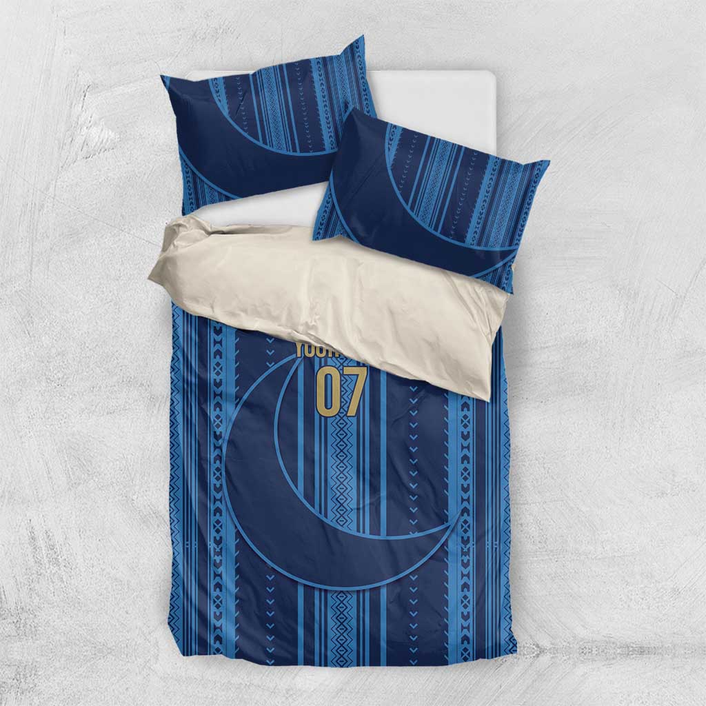Saudi Football Al Zaeem Custom Bedding Set Crescent Moon - Wonder Print Shop