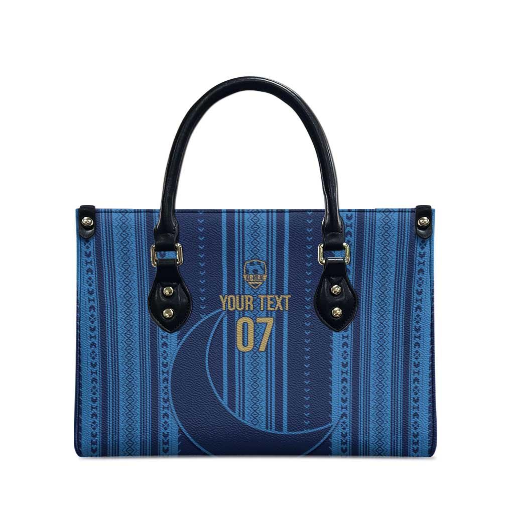 Saudi Football Al Zaeem Custom Leather Bag Crescent Moon - Wonder Print Shop