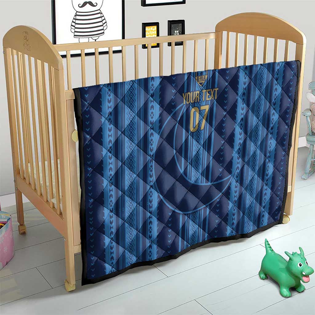 Saudi Football Al Zaeem Custom Quilt Crescent Moon - Wonder Print Shop