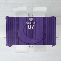 Saudi Football Al Zaeem Custom Tablecloth Crescent Moon - Purple - Wonder Print Shop