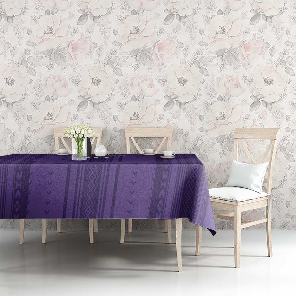 Saudi Football Al Zaeem Custom Tablecloth Crescent Moon - Purple - Wonder Print Shop