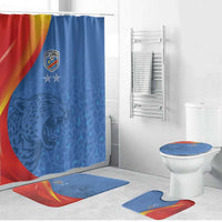 DR Congo Football 2026 Les Leopards Bathroom Set Glory Upon Glory - Wonder Print Shop