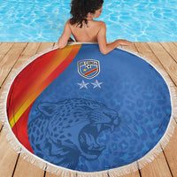 DR Congo Football 2026 Les Leopards Beach Blanket Glory Upon Glory - Wonder Print Shop