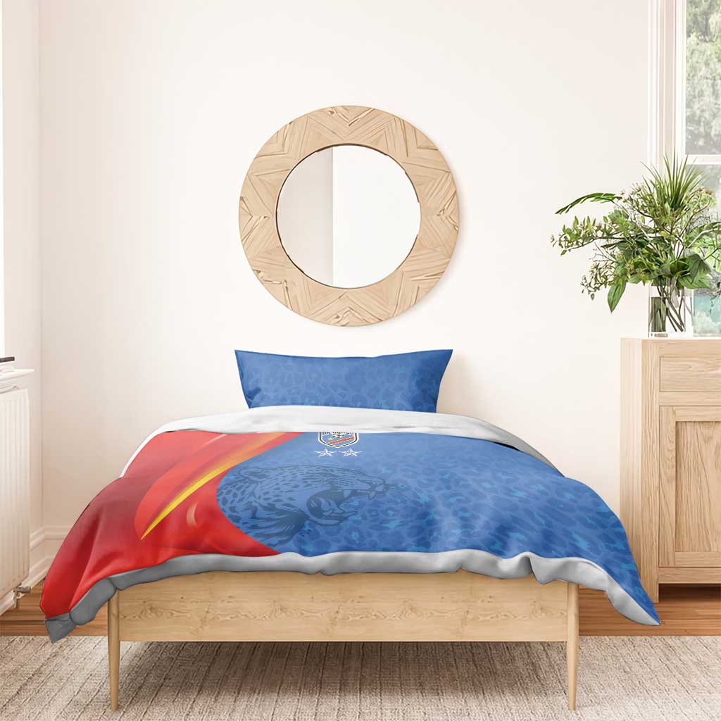 DR Congo Football 2026 Les Leopards Bedding Set Glory Upon Glory - Wonder Print Shop