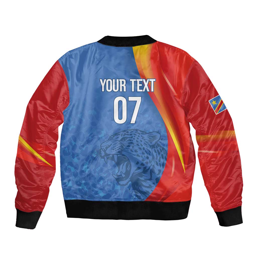 DR Congo Football 2026 Les Leopards Custom Bomber Jacket Glory Upon Glory - Wonder Print Shop