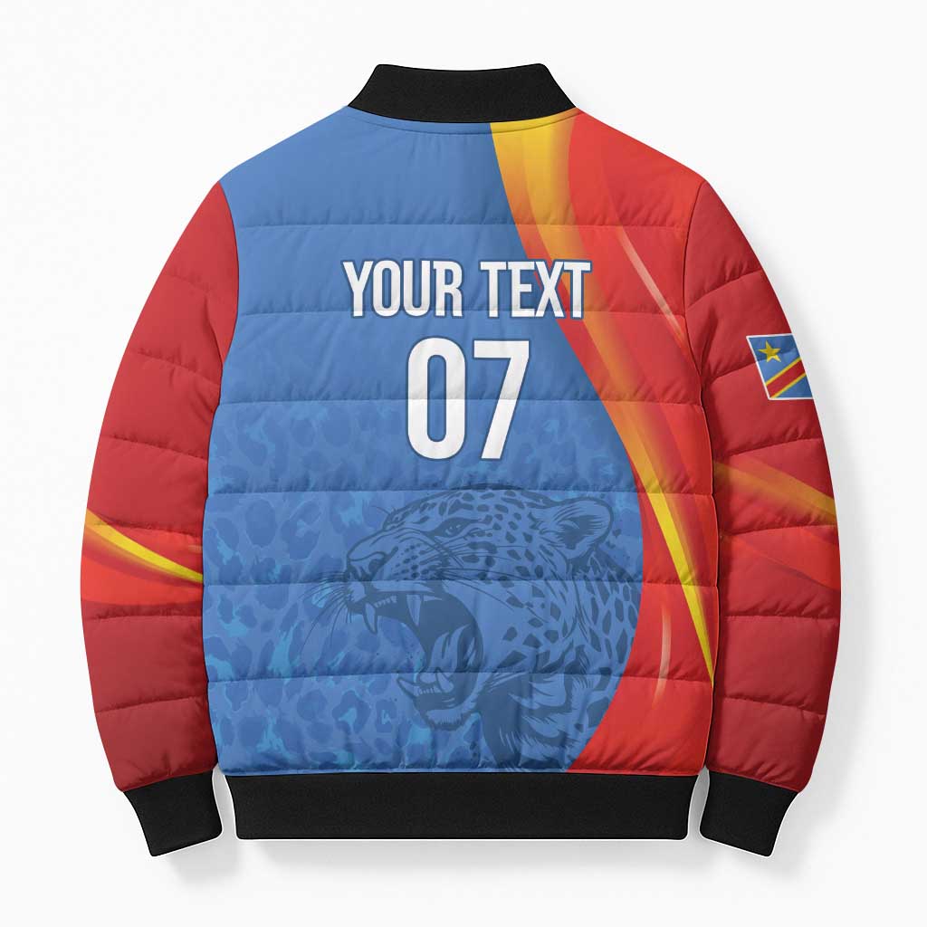DR Congo Football 2026 Les Leopards Custom Bomber Puffer Jacket Glory Upon Glory - Wonder Print Shop