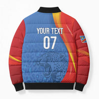 DR Congo Football 2026 Les Leopards Custom Bomber Puffer Jacket Glory Upon Glory - Wonder Print Shop