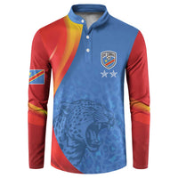 DR Congo Football 2026 Les Leopards Custom Button Sweatshirt Glory Upon Glory - Wonder Print Shop