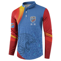 DR Congo Football 2026 Les Leopards Custom Button Sweatshirt Glory Upon Glory - Wonder Print Shop