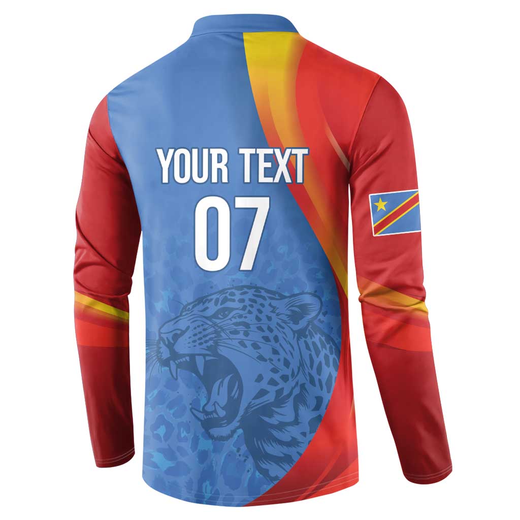 DR Congo Football 2026 Les Leopards Custom Button Sweatshirt Glory Upon Glory - Wonder Print Shop