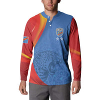 DR Congo Football 2026 Les Leopards Custom Button Sweatshirt Glory Upon Glory - Wonder Print Shop