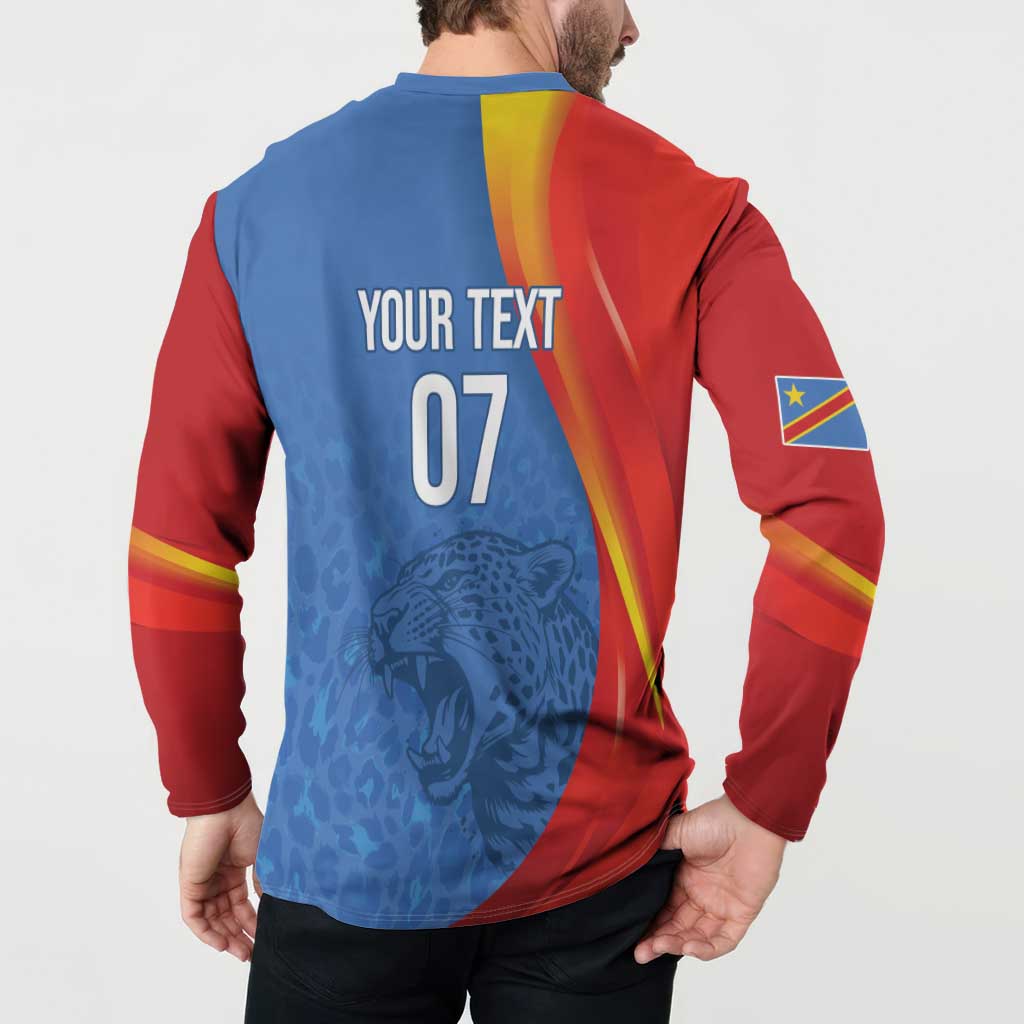 DR Congo Football 2026 Les Leopards Custom Button Sweatshirt Glory Upon Glory - Wonder Print Shop