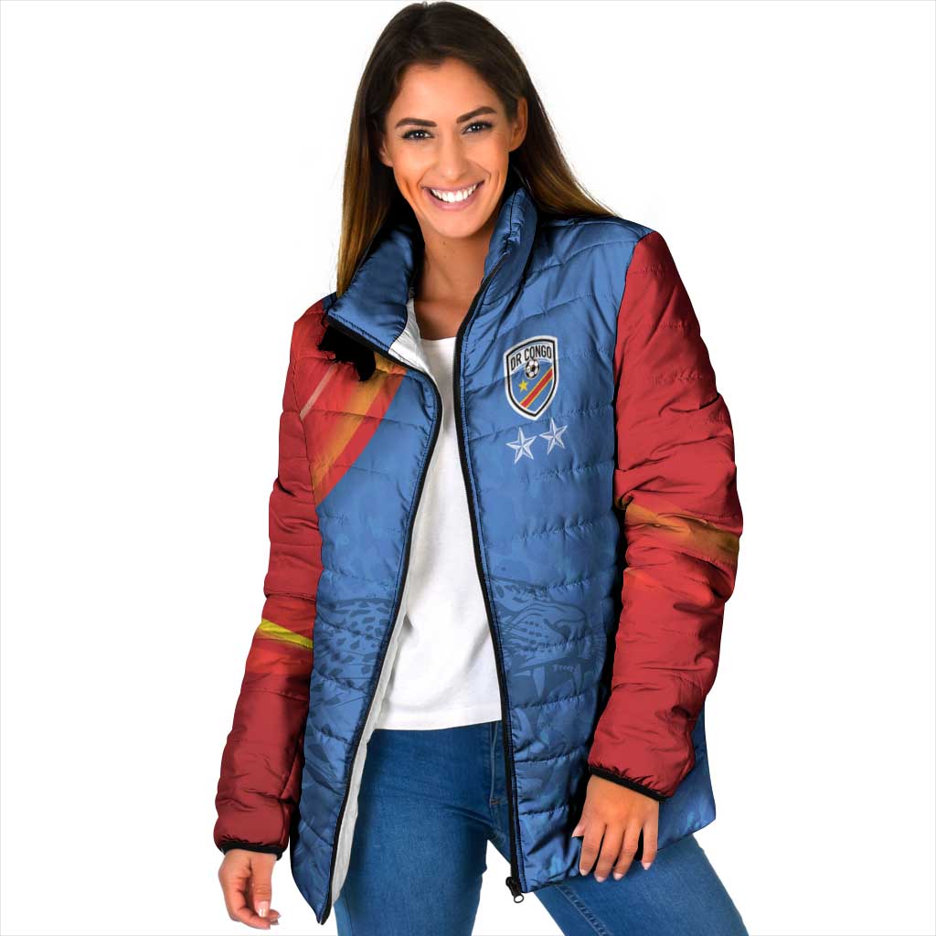 DR Congo Football 2026 Les Leopards Custom Padded Jacket Glory Upon Glory - Wonder Print Shop