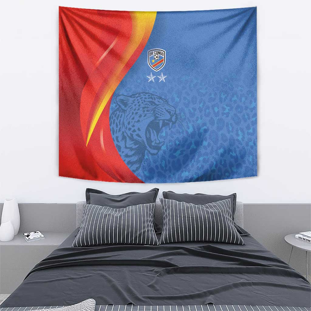 DR Congo Football 2026 Les Leopards Tapestry Glory Upon Glory - Wonder Print Shop