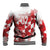 England Rugby Custom Baseball Jacket Crystalised Red Rose