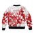 England Rugby Custom Bomber Jacket Crystalised Red Rose