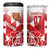 England Rugby Custom 4 in 1 Can Cooler Tumbler Crystalised Red Rose