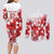 England Rugby Custom Couples Matching Long Sleeve Bodycon Dress and Long Sleeve Button Shirt Crystalised Red Rose