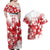 England Rugby Custom Couples Matching Off Shoulder Maxi Dress and Hawaiian Shirt Crystalised Red Rose