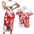 England Rugby Custom Couples Matching Short Sleeve Bodycon Dress and Hawaiian Shirt Crystalised Red Rose