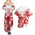 England Rugby Custom Couples Matching Summer Maxi Dress and Hawaiian Shirt Crystalised Red Rose