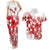 England Rugby Custom Couples Matching Tank Maxi Dress and Hawaiian Shirt Crystalised Red Rose