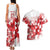 England Rugby Custom Couples Matching Tank Maxi Dress and Hawaiian Shirt Crystalised Red Rose