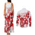 England Rugby Custom Couples Matching Tank Maxi Dress and Long Sleeve Button Shirt Crystalised Red Rose