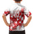 England Rugby Custom Family Matching Off The Shoulder Long Sleeve Dress and Hawaiian Shirt Crystalised Red Rose