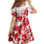 England Rugby Custom Family Matching Off The Shoulder Long Sleeve Dress and Hawaiian Shirt Crystalised Red Rose