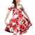 England Rugby Custom Family Matching Off Shoulder Short Dress and Hawaiian Shirt Crystalised Red Rose