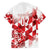 England Rugby Custom Family Matching Off Shoulder Short Dress and Hawaiian Shirt Crystalised Red Rose