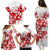 England Rugby Custom Family Matching Puletasi and Hawaiian Shirt Crystalised Red Rose