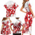 England Rugby Custom Family Matching Short Sleeve Bodycon Dress and Hawaiian Shirt Crystalised Red Rose - Wonder Print Shop