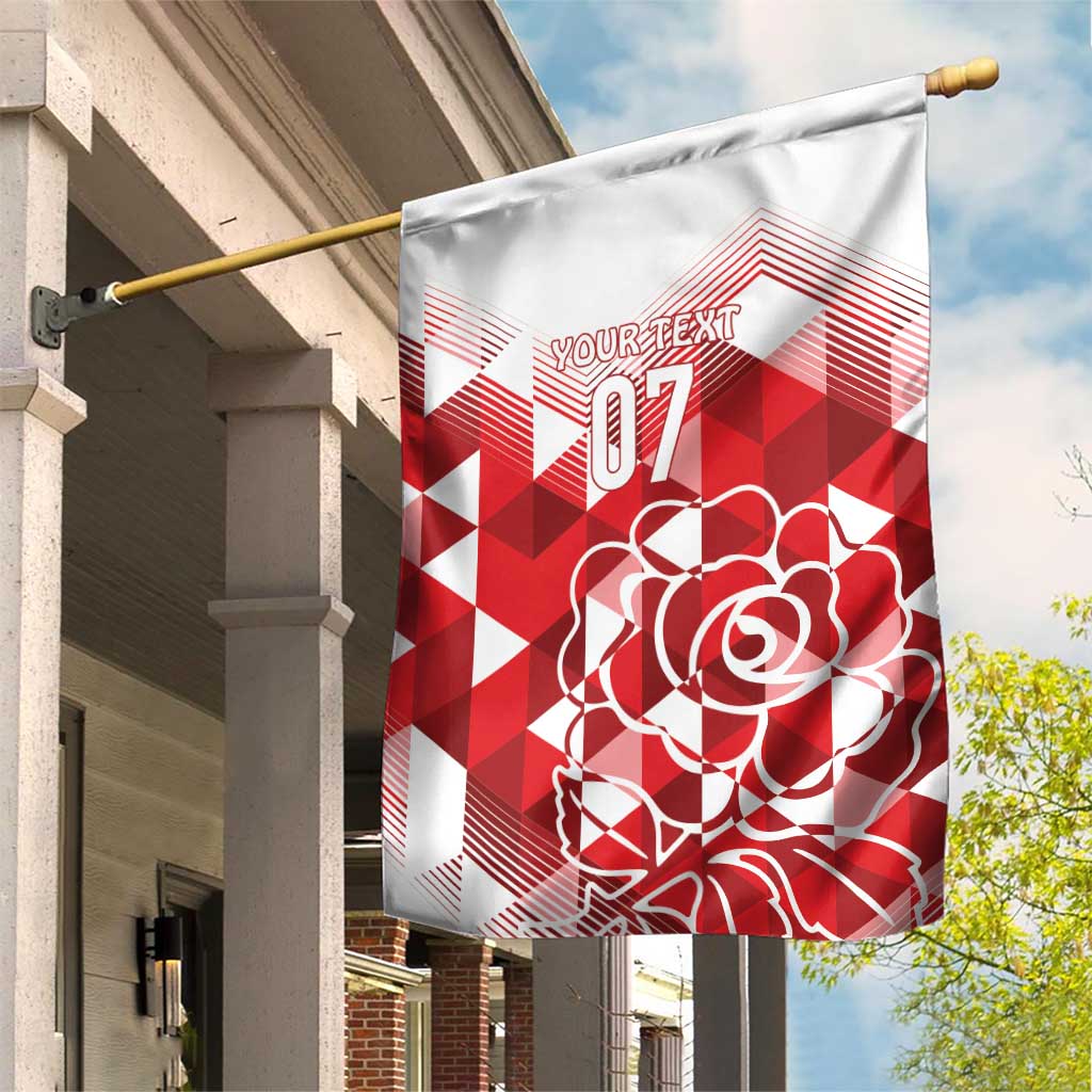 England Rugby Custom Garden Flag Crystalised Red Rose - Wonder Print Shop